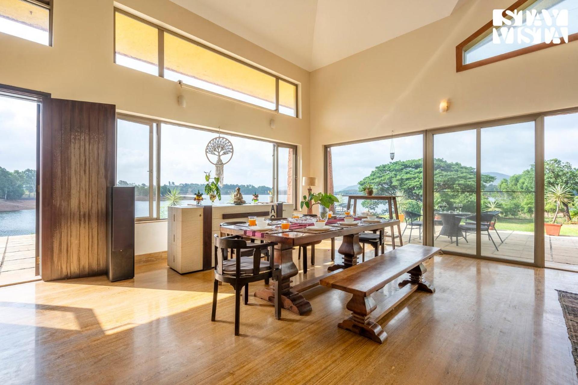 Stayvista At Three Shores With Lake View & Alfresco Dining Khamshet Экстерьер фото