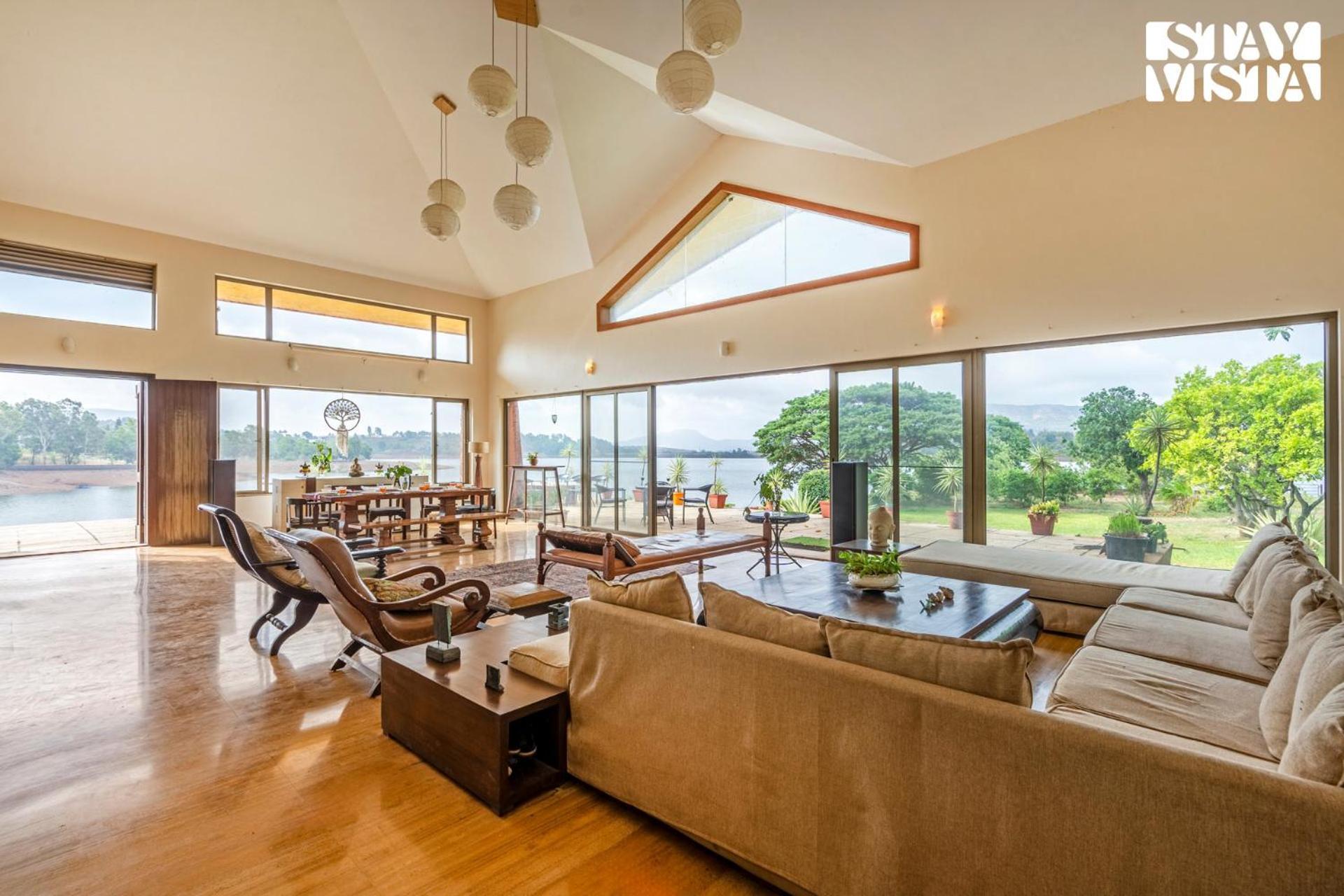Stayvista At Three Shores With Lake View & Alfresco Dining Khamshet Экстерьер фото